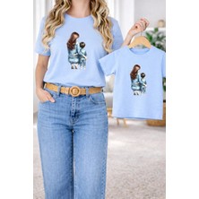 Vodexa Tişört Anne Erkek Çocuk Kombin Oversize – Anne & Çocuk Twin Baskılı T-Shirt