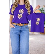 Vodexa Tişört Anne Kız Çocuk Kombin Oversize – Anne & Çocuk Twin Baskılı T-Shirt