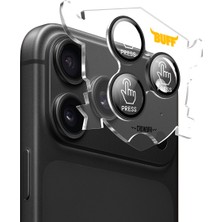 Buff Labs Buff iPhone 18 Pro / 18 Pro Max Titan Metal Kamera Lens Koruyucu Black