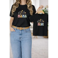 Vodexa Tişört Anne Kız Çocuk Kombin Oversize – Anne & Çocuk Twin Baskılı T-Shirt