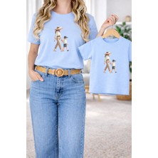 Vodexa Tişört Anne Erkek Çocuk Kombin Oversize – Anne & Çocuk Twin Baskılı T-Shirt