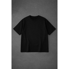 Vodexa Ünisex Oversize T-Shirt Baskısız %100 Pamuk Tişört Rahat Kalıp
