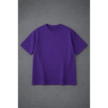 Vodexa Ünisex Oversize T-Shirt Baskısız %100 Pamuk Tişört Rahat Kalıp