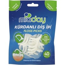 Kazan Hobi Kürdanlı Diş Ipi Floss Picks – 40'lı Paket, Çift Fonksiyonlu Diş Arası Temizleme