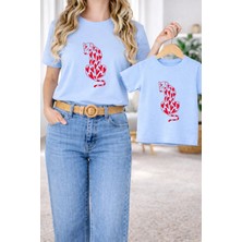 Vodexa Tişört Anne Kız Çocuk Kombin Oversize – Anne & Çocuk Twin Baskılı T-Shirt