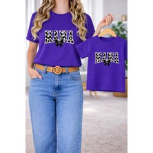 Vodexa Tişört Anne Kız Çocuk Kombin Oversize – Anne & Çocuk Twin Baskılı T-Shirt