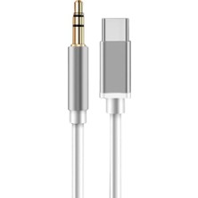 Kazan Hobi JH-030 Type-C To 3.5 mm Aux Çevirici Ses Adaptörü, Beyaz
