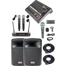 Kazan Hobi Extreme Paket-1 Mixer, Hoparlör, Mikrofon Full Ses Sistemi Seti