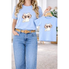 Vodexa Tişört Anne Kız Çocuk Kombin Oversize – Anne & Çocuk Twin Baskılı T-Shirt