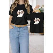 Vodexa Tişört Anne Kız Çocuk Kombin Oversize – Anne & Çocuk Twin Baskılı T-Shirt