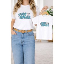 Vodexa Tişört Anne Kız Çocuk Kombin Oversize – Anne & Çocuk Twin Baskılı T-Shirt