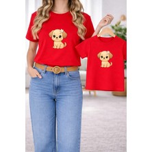 Vodexa Tişört Anne Kız Çocuk Kombin Oversize – Anne & Çocuk Twin Baskılı T-Shirt