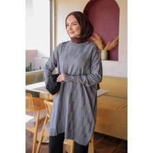 İmaj Butik Gri Soğuk Iplik Triko Tunik