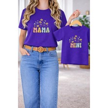 Vodexa Tişört Anne Kız Çocuk Kombin Oversize – Anne & Çocuk Twin Baskılı T-Shirt
