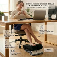 Kazan Hobi Ergonomik Ayak Destek Pedi, 4 Kademeli Yükseklik Ayarlı, Aktif Hareket