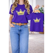 Vodexa Tişört Anne Kız Çocuk Kombin Oversize – Anne & Çocuk Twin Baskılı T-Shirt