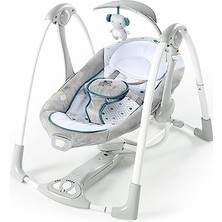 Kazan Hobi Convertme 2'si 1 Arada Kompakt Taşınabilir Bebek Salıncağı ve Bebek Koltuğu, Pille Çalışan Titreşimler, Otomatik Sallanma, Doğa Sesleri, Nash
