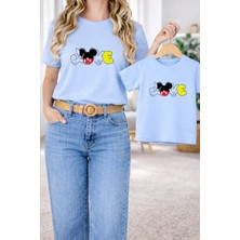Vodexa Tişört Anne Kız Çocuk Kombin Oversize – Anne & Çocuk Twin Baskılı T-Shirt