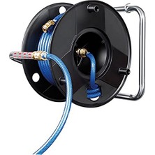 Kazan Hobi Basınçlı Hava Hortum Makarası Anti Twist, 18,5 M Hortum + 1,5 M Bağlantı Hortumu, Metal Hızlı Bağlantı ve Duvar Braketi