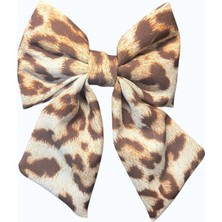 SETBEAUTY Leopar Desenli Fiyonk Toka