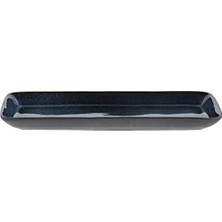 Kazan Hobi 38 x 14 x 2 cm Dikdörtgen Siyah/koyu Mavi Gastro Servis Tabağı
