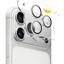 Buff Labs Buff iPhone 18 Pro / 18 Pro Max Titan Metal Kamera Lens Koruyucu Silver
