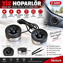 Abnturk 2 Adet 40MM Tiz HOPARLÖR-250W 97DB Yüksek Hassasiyet Tiz Engelleyici