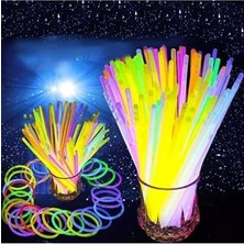 Kazan Hobi 1000 Adet Renkli Glow Stick Neon Fosforlu Bileklik Kolye