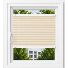 Sineklikstore Krem Plise Perde Katlanır Cam Balkon, Mutfak, Salon ve Ofis Perdesi