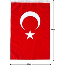 Kazan Hobi Türk Bayrağı 40X60, Alpaka Kumaş
