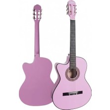 Kazan Hobi CG-396PU Solak Klasik Gitar Lila Renk Full Set Sap Ayarlı 4/4 Yetişkin Boy