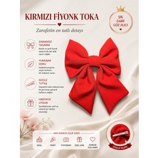 SETBEAUTY Kırmızı Fiyonk Toka