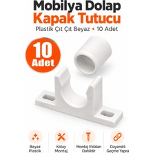 Nublado 10 Adet Beyaz Plastik Mobilya Dolap Kapak Çıt Çıt Tutucu Sabitleme Kilidi Aparatı Kilit