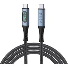 Kazan Hobi LED Ekranlı 240W Usb-C - Usb-C Hızlı Şarj Kablosu, 48V/5A, Usb-C Pd 3.1, Naylon Örgülü, MacBook Pro/air/ipad/google/hp/lenovo/samsung Için