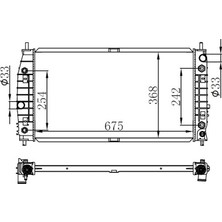 Oris Orıs BGM087026 Radyatör Brazing Chrysler 300M (98-04) (675X368X26) (Mek/otom.) 5010359AA