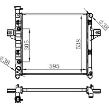 Oris Orıs BGM022026 Radyatör Brazing Jeep Grand Cherokee 4.0i (99-05) (Otom) (595X538X26) 52079428-52079428AB-52079428AC