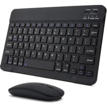 Kazan Hobi Tüm Cihazlara Uyumlu Kablosuz Bluetooth Klavye ve Mouse Seti, Tablet, Telefon, Ipad, Samsung Galaxy, Honor, Redmi, Lenovo, Siyah