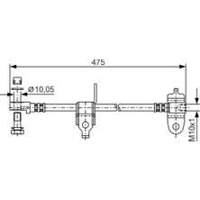 Bosch 1987481045 Fren Hortumu Ön Sol Ford Transit 01> (Uzunluk: 463MM) YC15 2078 FA-YC15 2078 Bd