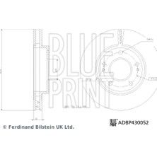 Blue Print Blueprınt ADBP430052 Ön Fren Diski (Hava Kanalli) Mitsubishi L200 2,5l Dı-D Cr 4x2 KA4T 11-> (270 Çap x 5 Bijon) - MN102275