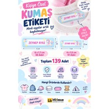Letbil Reklam Okul Etiketi, Kişiye Özel Kumaş Etiketi, Unicorn Etiketi - 139 Adet