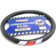 Carub Geçmeli Direksiyon Kılıfı Fosforlu Siyah (Sedef-Kırmızı) 40 cm BR1841428
