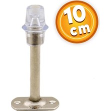 Kazan Hobi 10 cm Krom Metal, Vidalı ve Silikonlu Kapı Stoperi Tamponu