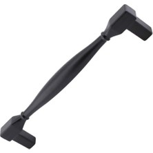 Kazan Hobi 10 Adet Kare Metal Mobilya ve Mutfak Dolap Kulpu, Siyah, 96 Mm-9.6 cm