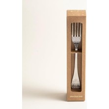 Kazan Hobi Mat Gümüş Çelik Yemek Çatalı, 3X23X0,3 cm