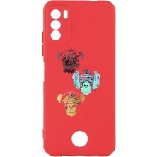 Kazan Hobi S19 Max Pro S Uyumlu Baskılı, Kamera Korumalı Kırmızı Silikon Kılıf