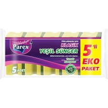 Kazan Hobi Klasik Yeşil Sünger Oluklu 5'li
