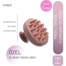 Kazan Hobi Silikon Saç Derisi Masajı Yapan Şampuan Tarağı, Pembe