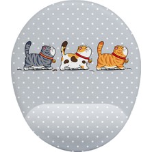 İyi Fikirler Gururlu Kediler Tasarım Bilek Destekli Mouse Pad