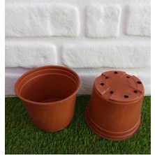 Kazan Hobi Vakum 10 Adet 14X11 cm 1,20 L Kahverengi Plastik Fide Saksısı