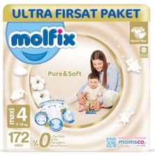 Kazan Hobi Pure & Soft Bebek Bezi 4 Beden Maxi 172 Adet